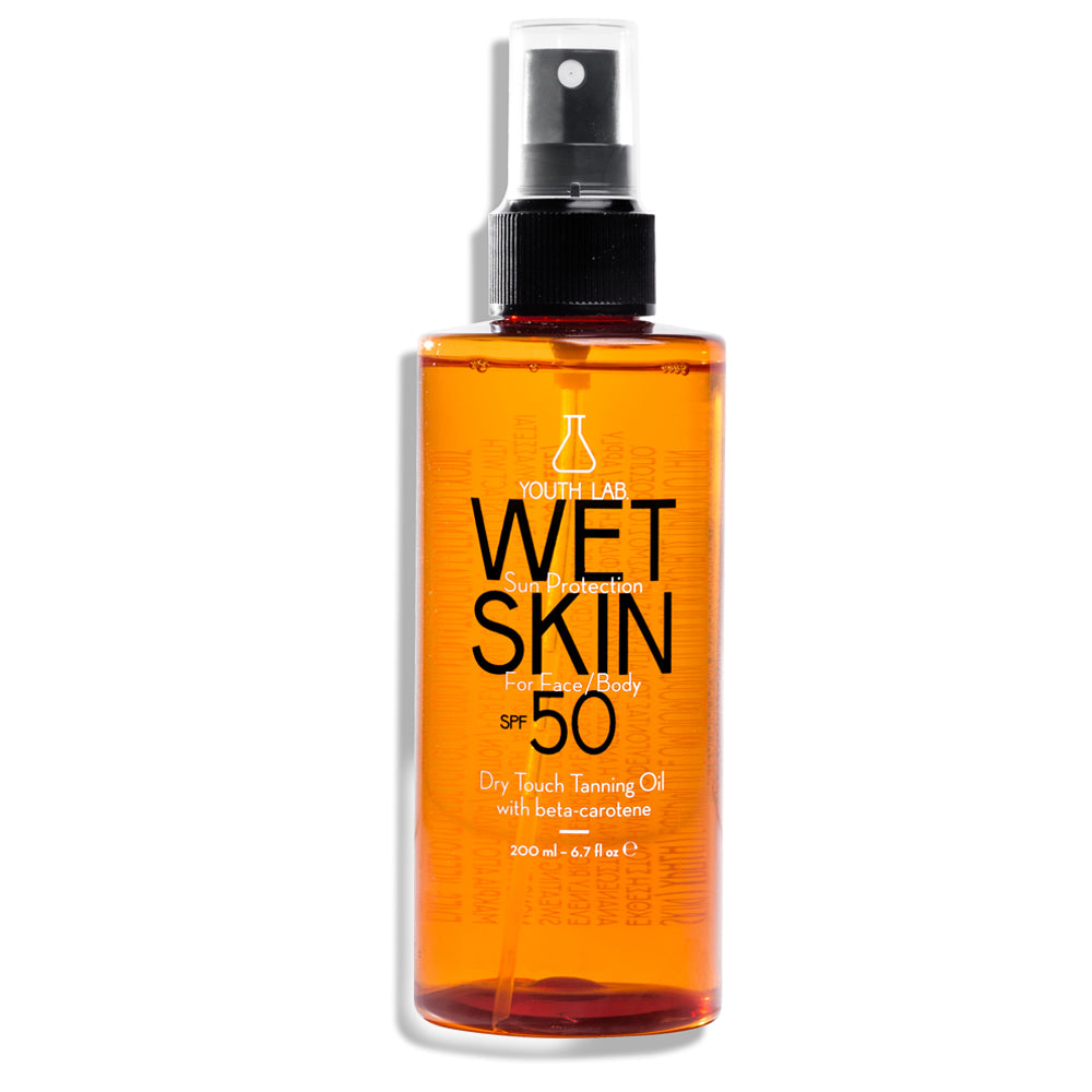 Wet Skin Sun Protection SPF 50: waterproof oily spray