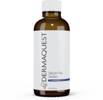 Salicylic prep solution for skin treatment and acne care.